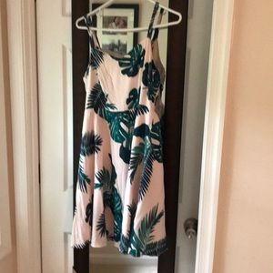 Pink leaf dress